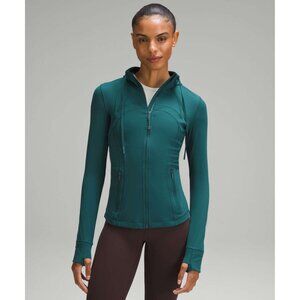 Lululemon Define Hooded Jacket Storm Teal Nulu Size 12 Athletic Athleisure